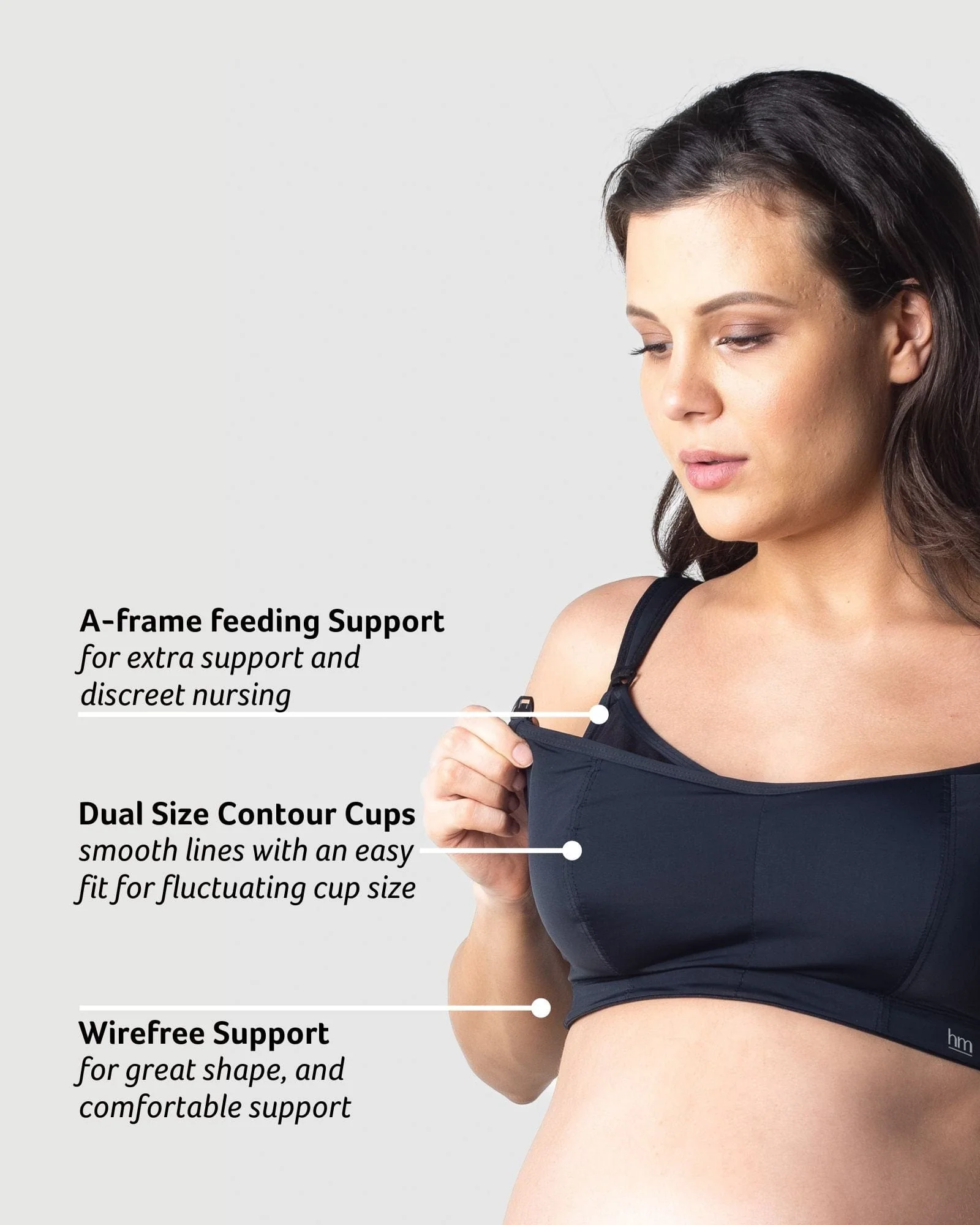 Balance Sports Black Nursing Bra - Wirefree - Image 4