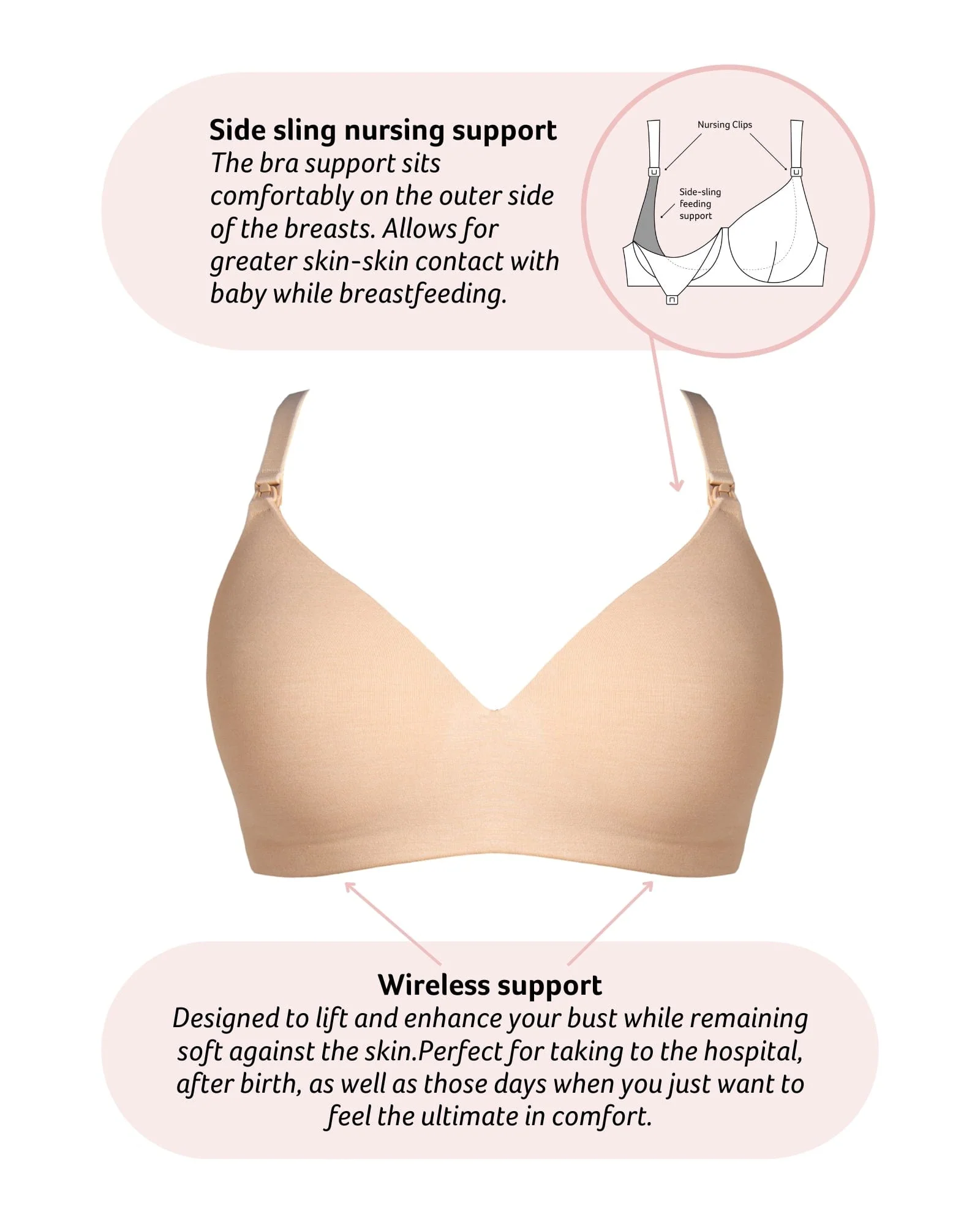 Embrace Leakproof Nursing Bra - Frappe - Image 4
