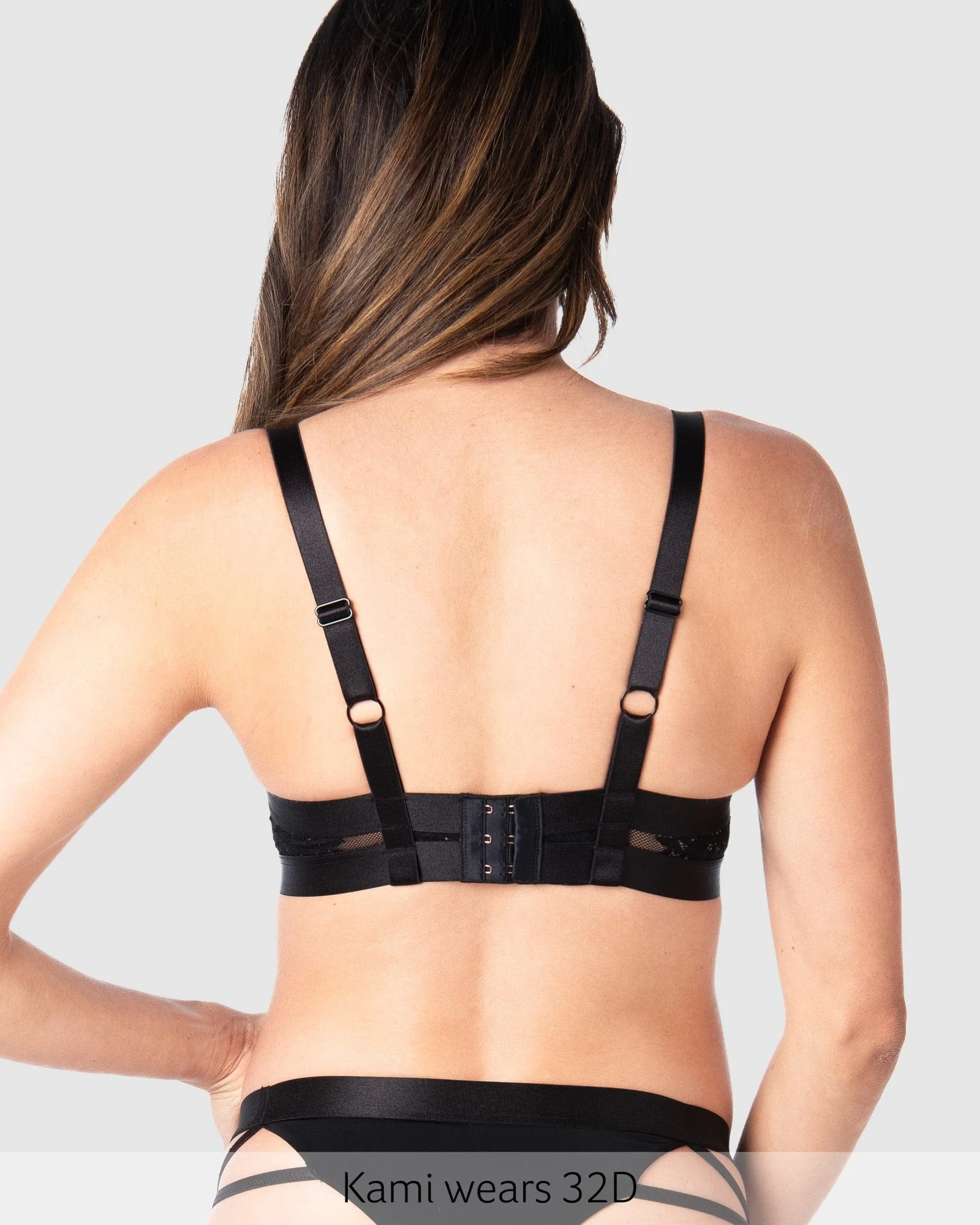 Goddess Plunge Lace Nursing Bra - Black - Image 6
