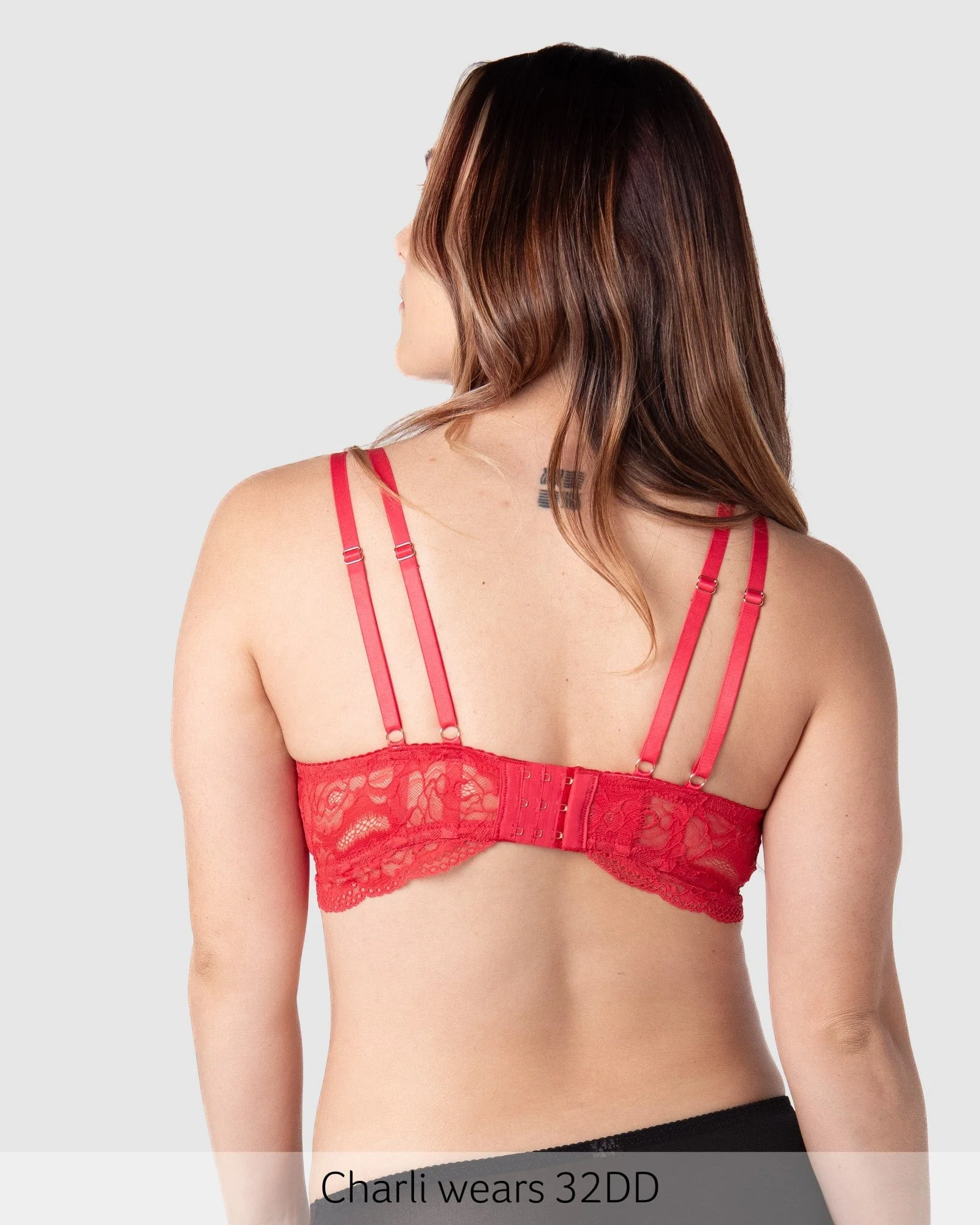 Heroine Plunge Nursing Bra - Scarlet Red - Image 5