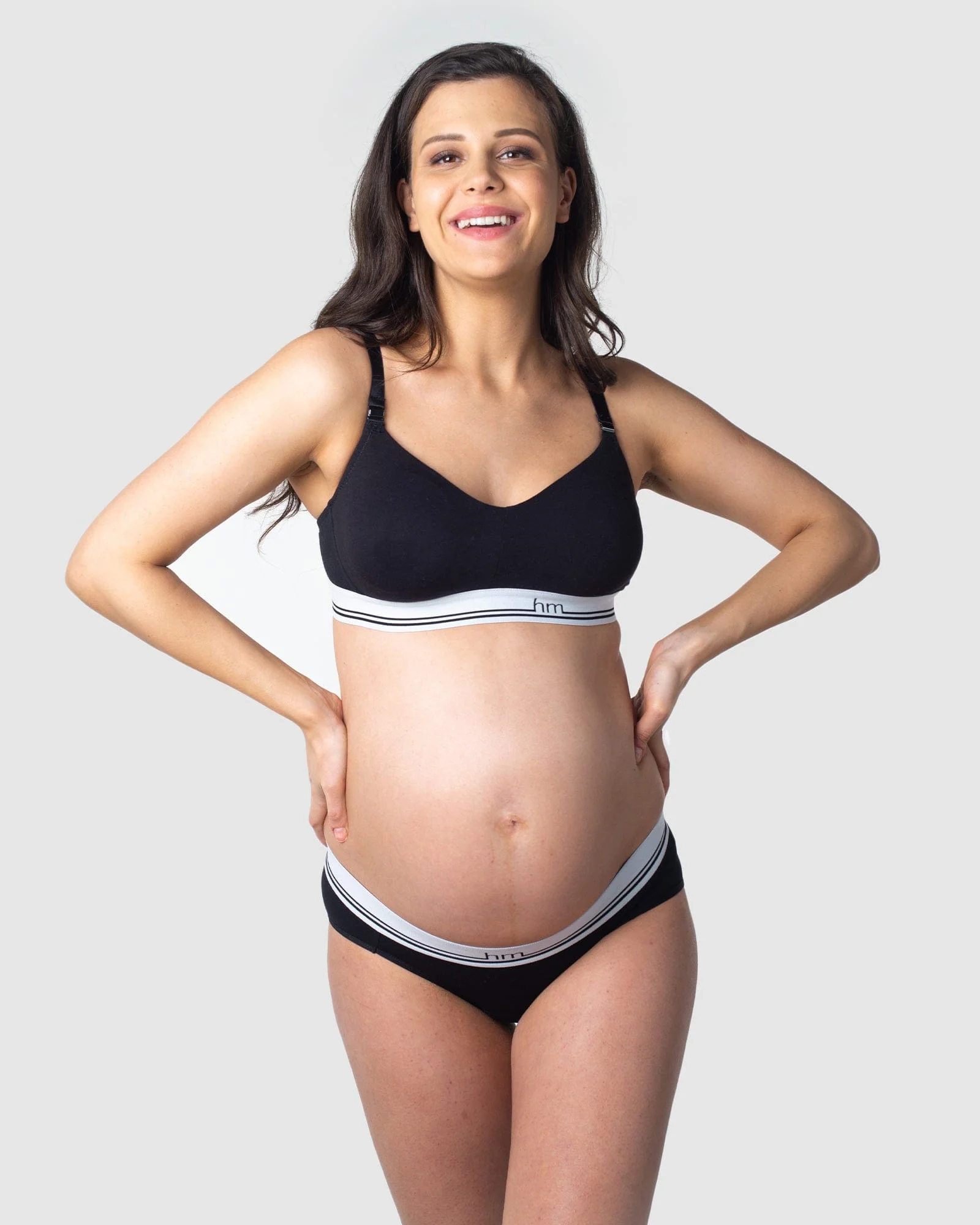 Icon Cotton Nursing Bra - Black - Image 5