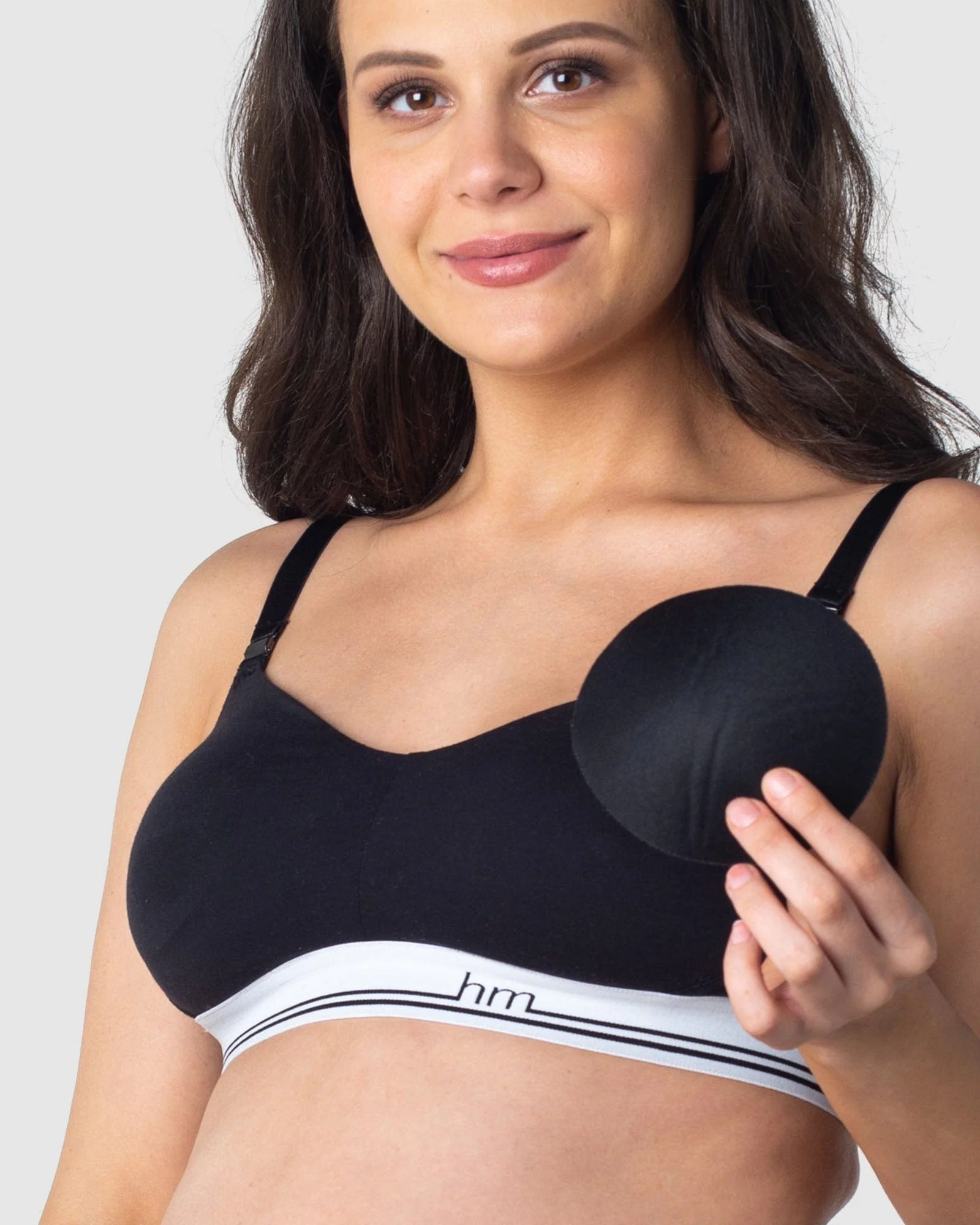 Icon Cotton Nursing Bra - Black - Image 6