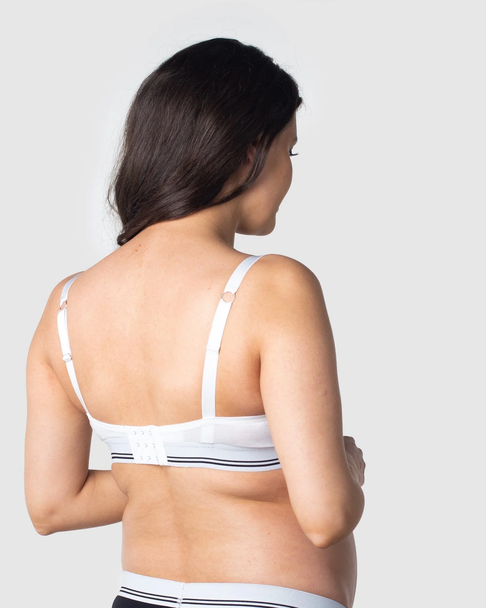 Icon Cotton T-shirt Nursing Bra - White - Image 4