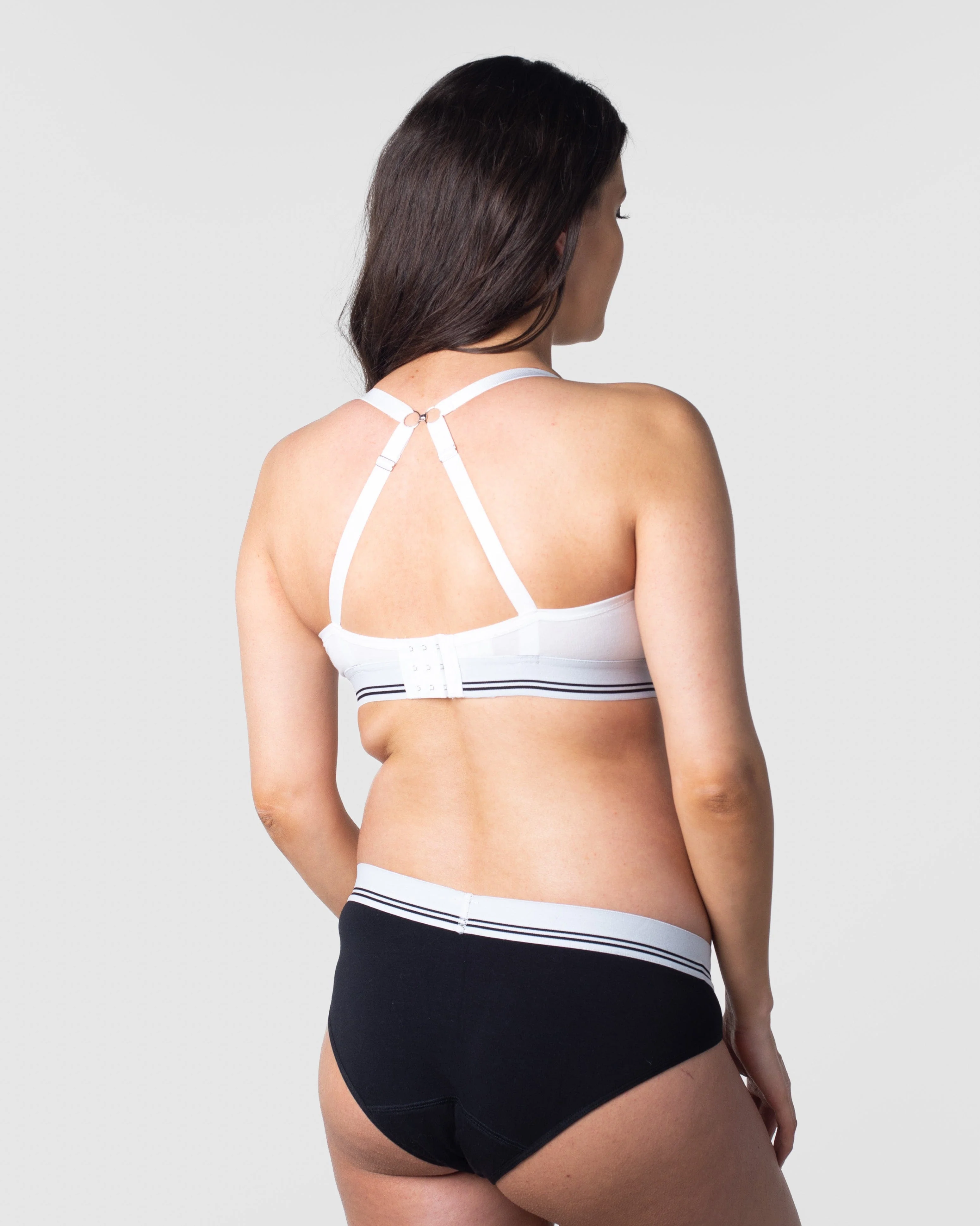 Icon Cotton T-shirt Nursing Bra - White - Image 5