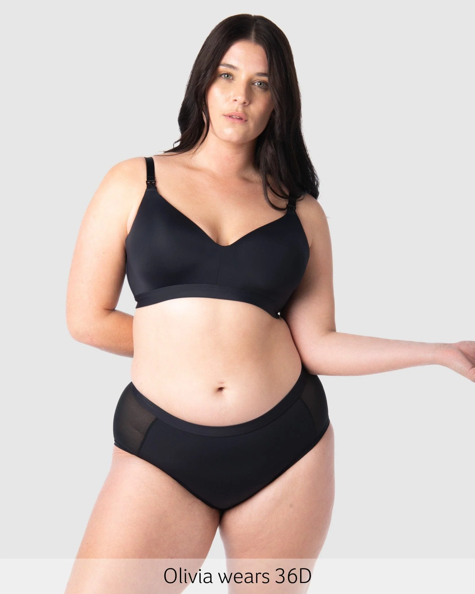 Infinite T-Shirt Nursing Bra - Black - Image 6