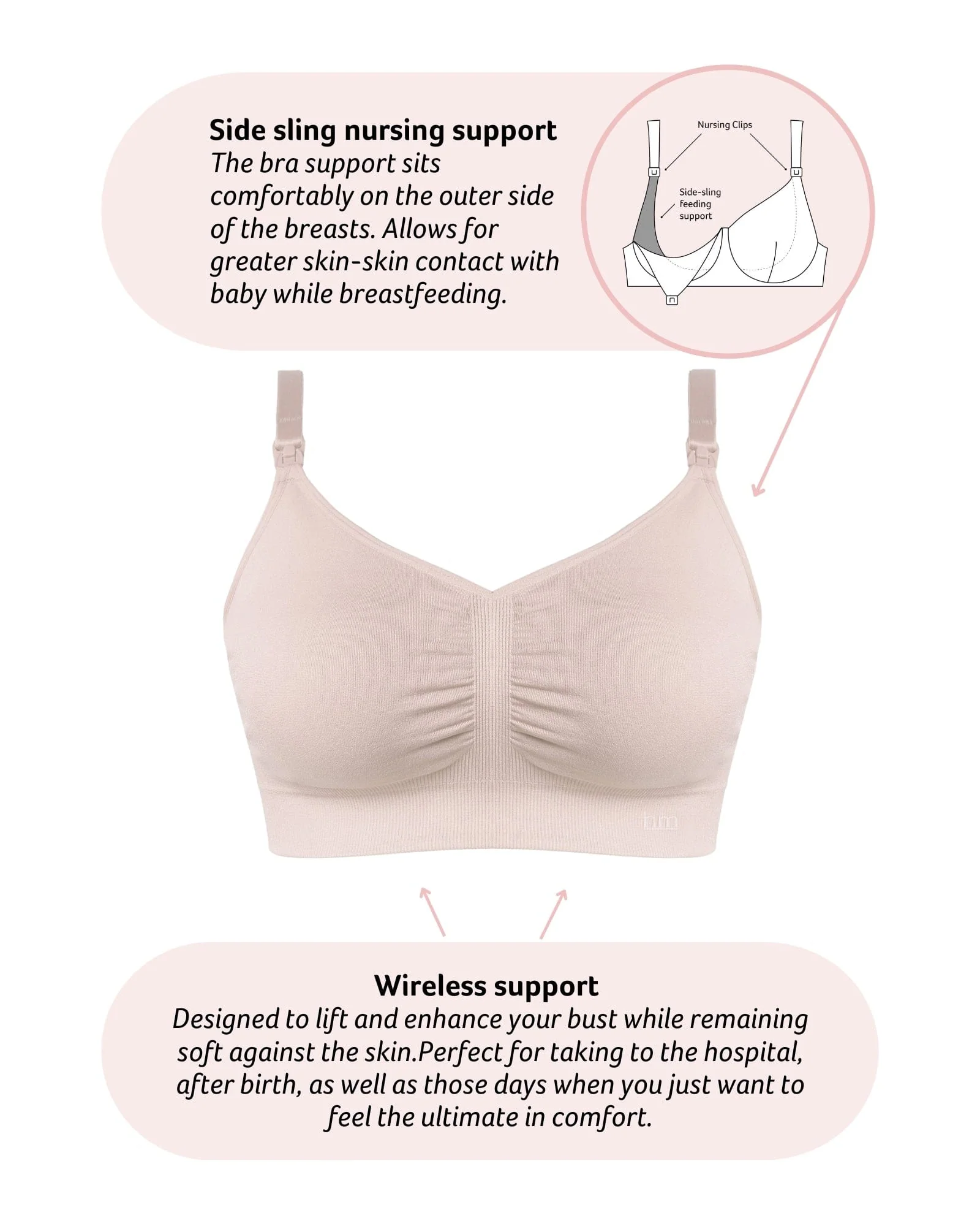 My Necessity 2.0 FlexFit Nursing Bra - Ballet Pink Busty - Image 5