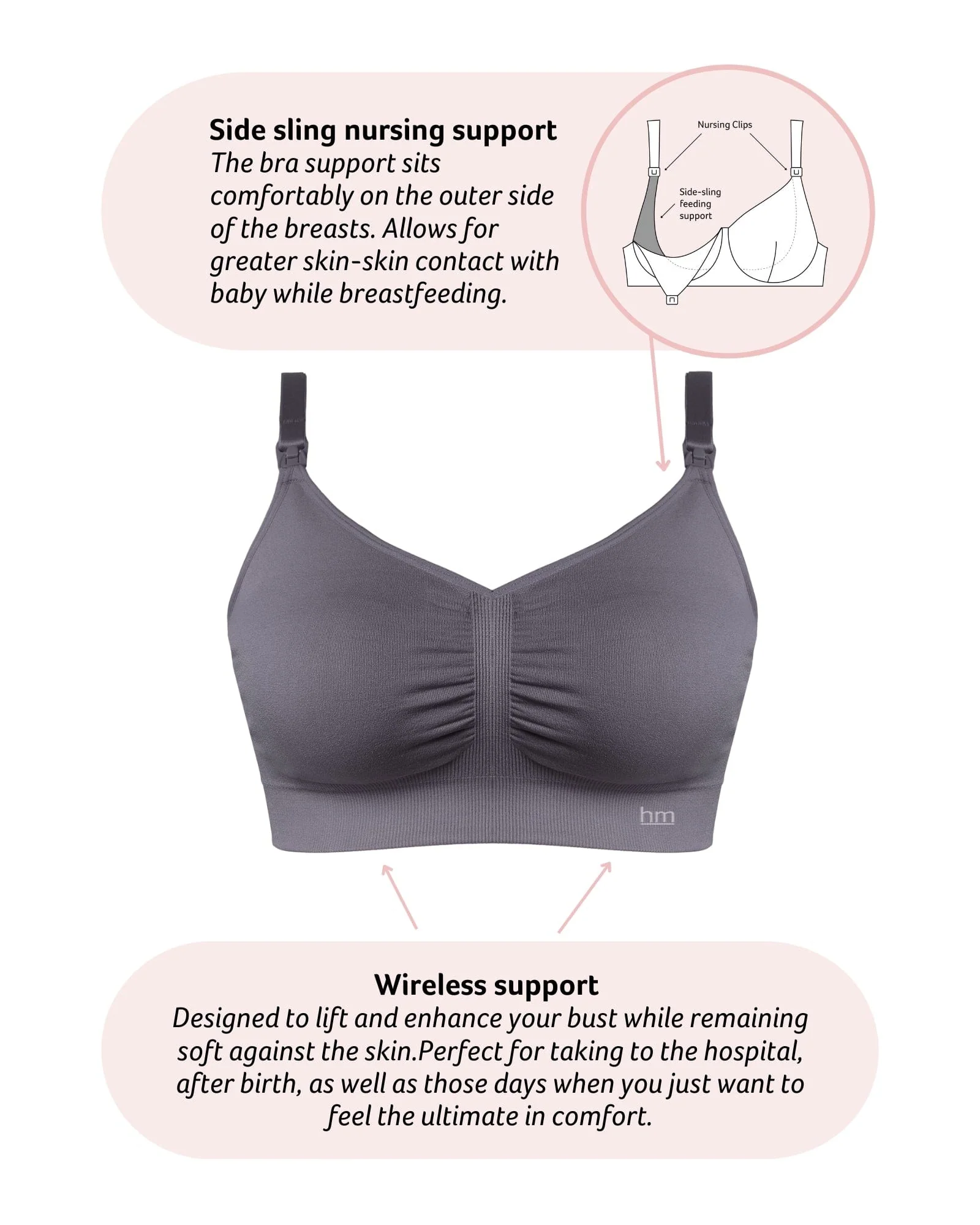 My Necessity FlexFit Nursing Bra - Slate Busty - Image 4