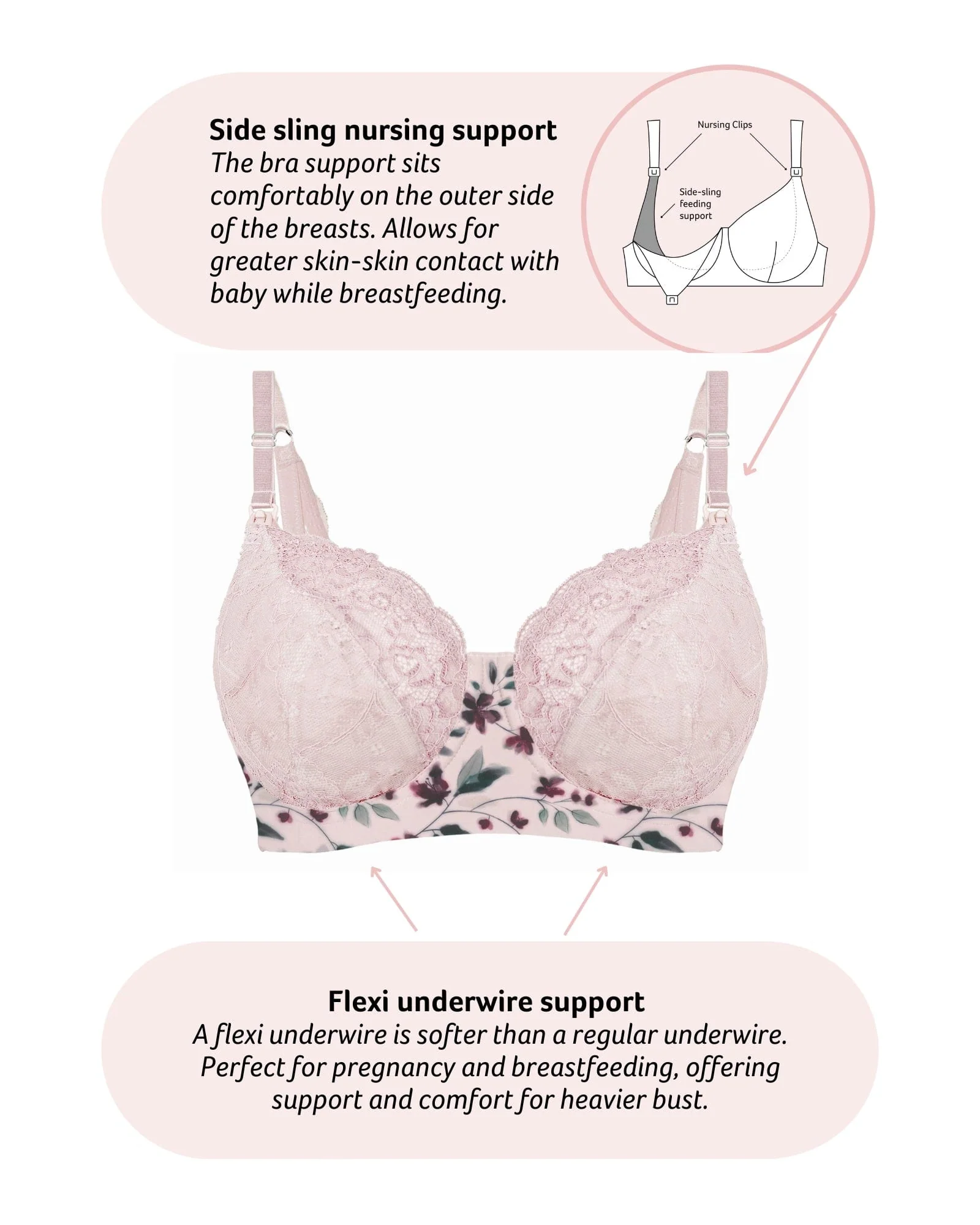 Temptation Full Cup Nursing Bra - Bloom - Image 5