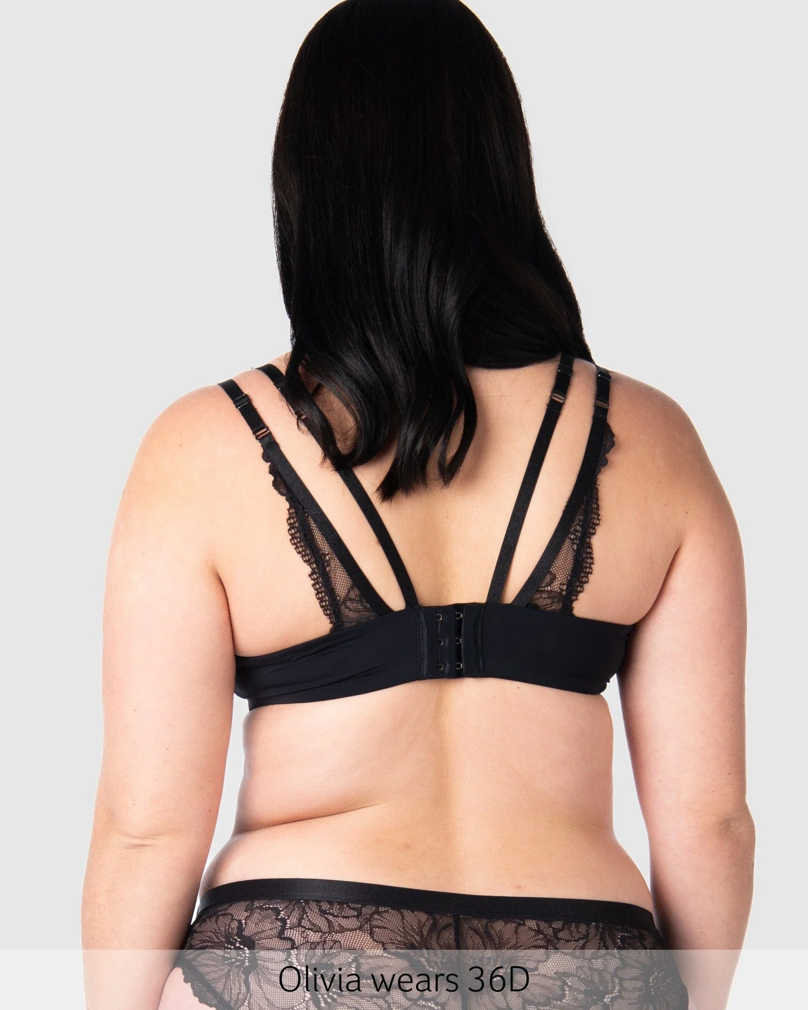 True Luxe Plunge Nursing Bra - Black - Image 6