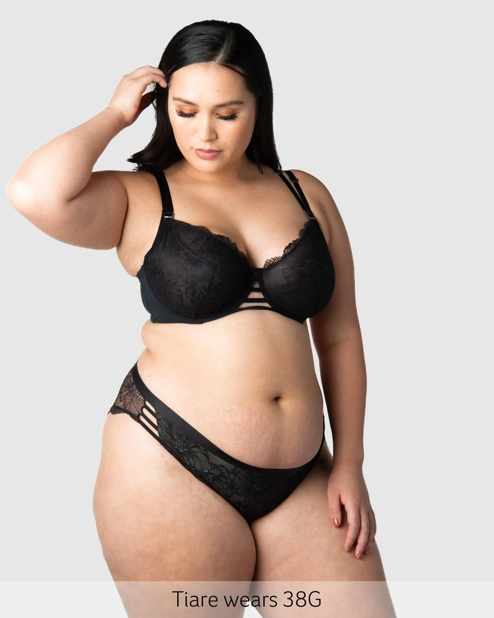 True Luxe Plunge Nursing Bra - Black - Image 7
