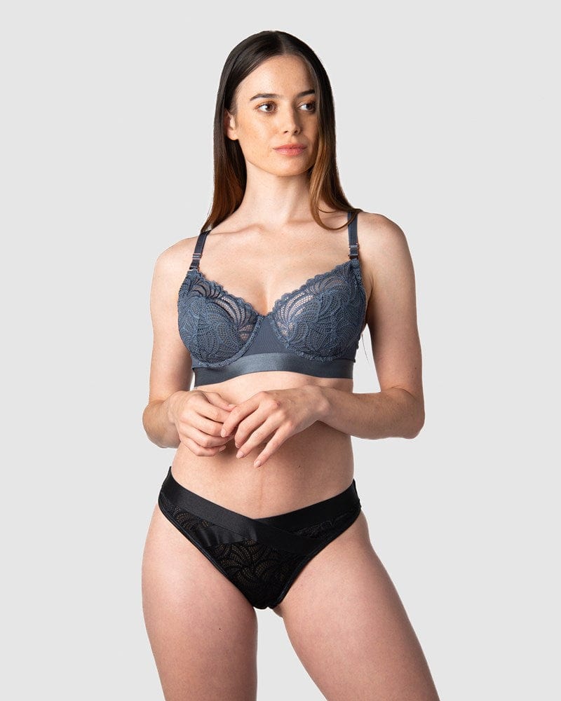 Warrior Demi Nursing Bra - Slate - Image 2