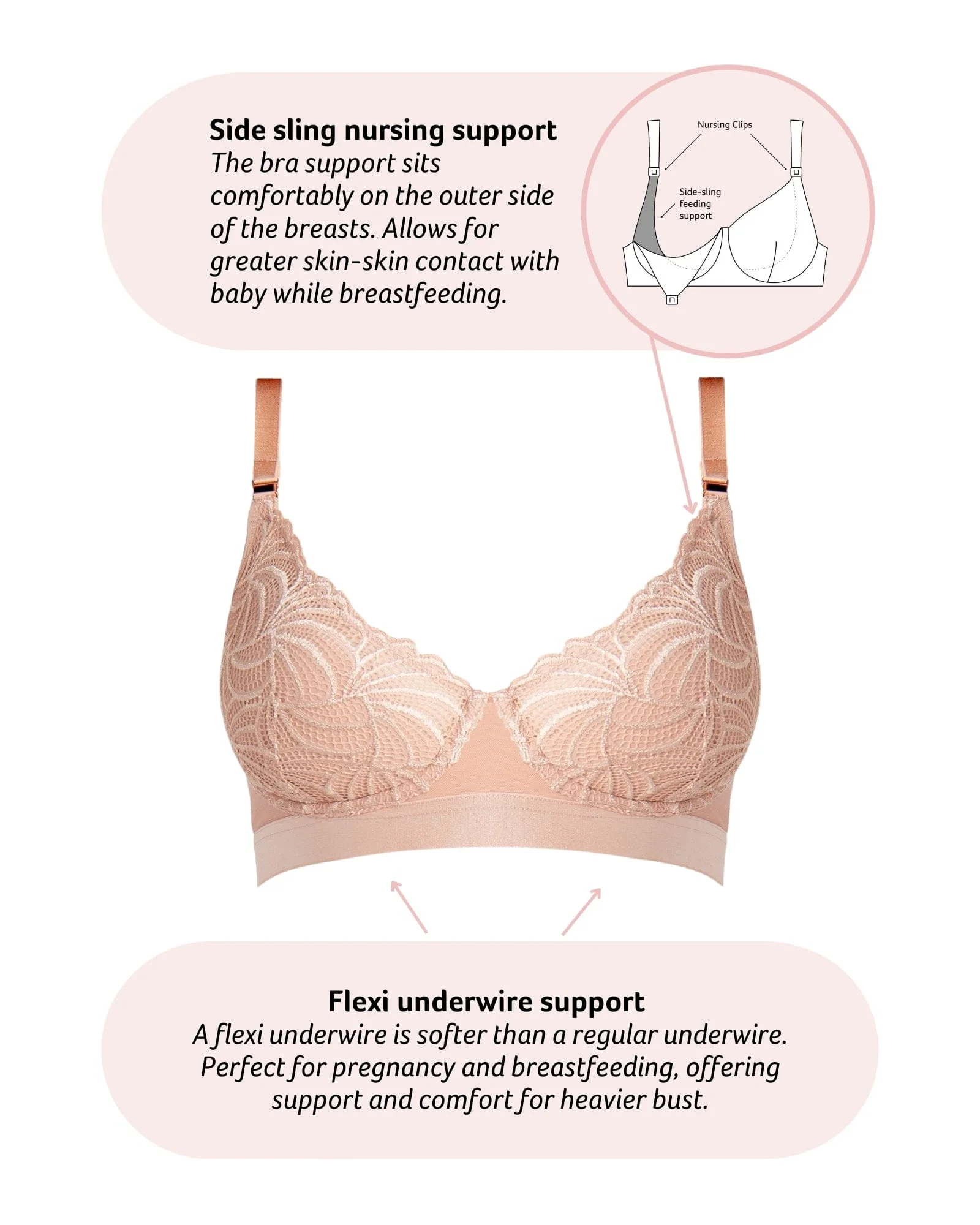 Warrior 2.0 Plunge Nursing Bra - Bronze - Image 4