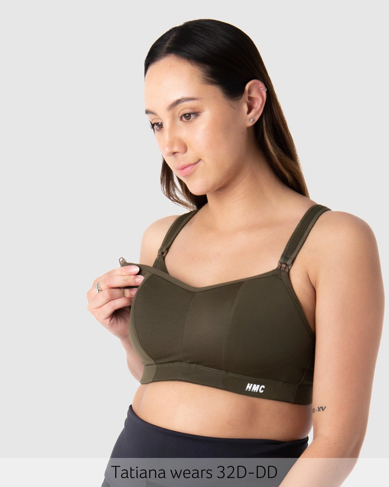 Zen Sports Nursing Bra - Olive - Image 3